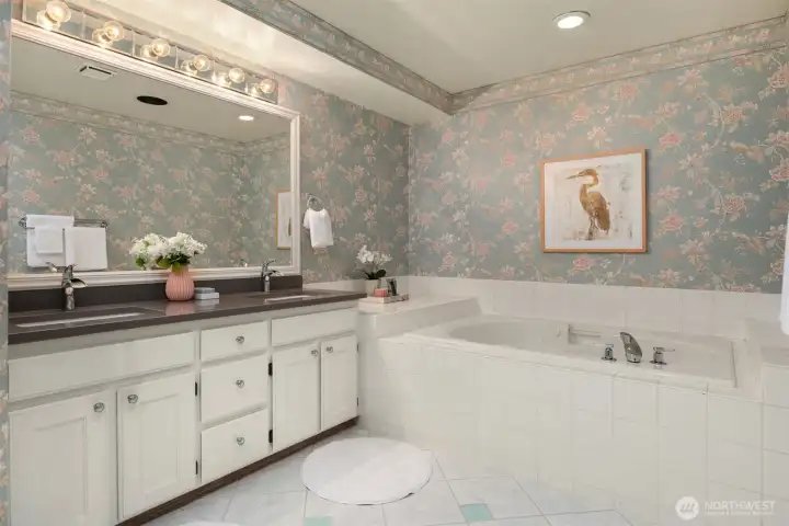 Primary bath on first floor.
