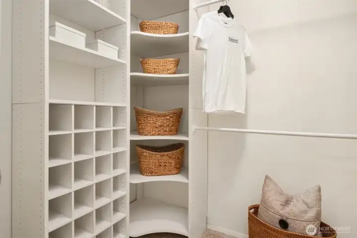 Walk in closet in primary.