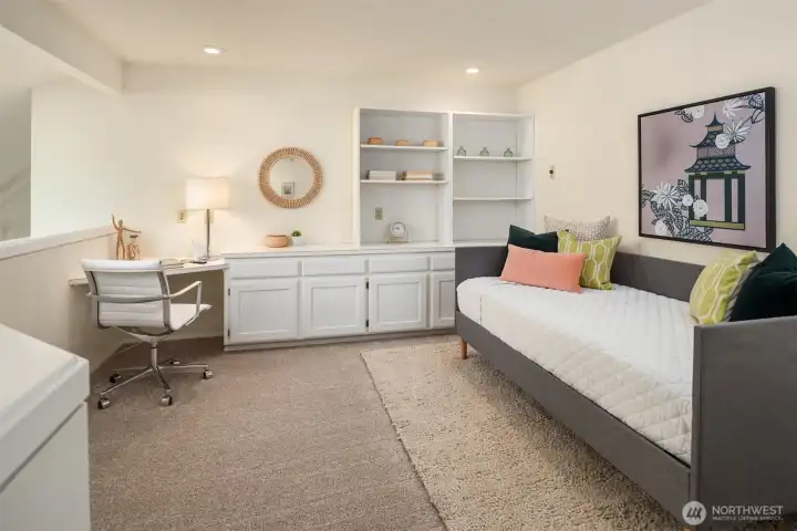 Loft for home office, third sleeping area or crafts!