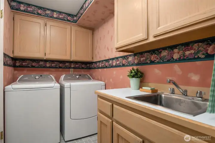 Laundry on first floor.