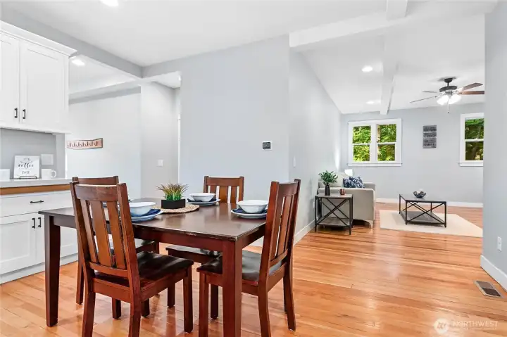 Roomy dining area