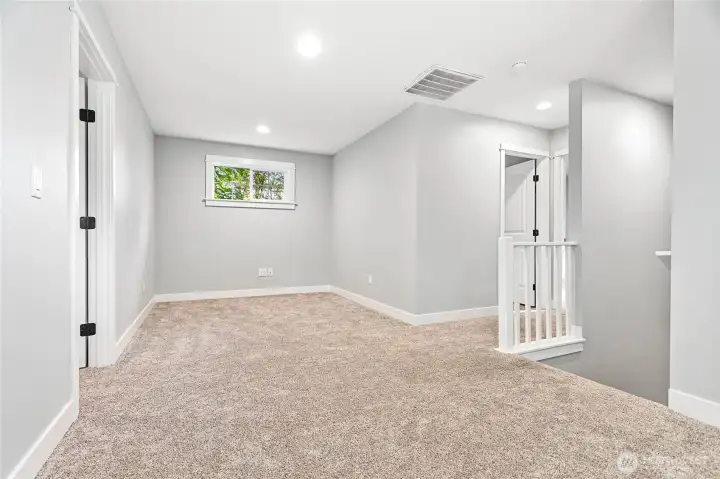 Another view of the family room upstairs