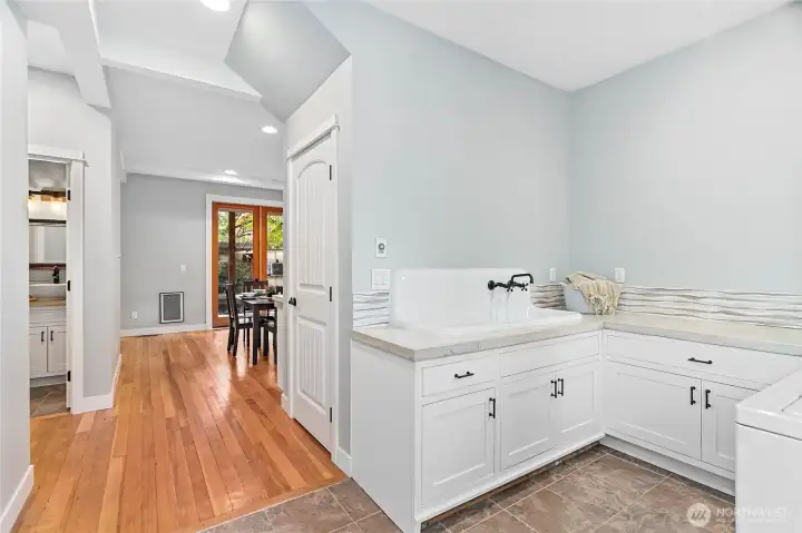 View from laundry room to rest of house