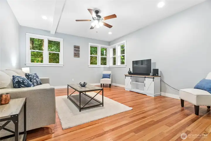 Large living room - all with 9' ceilings