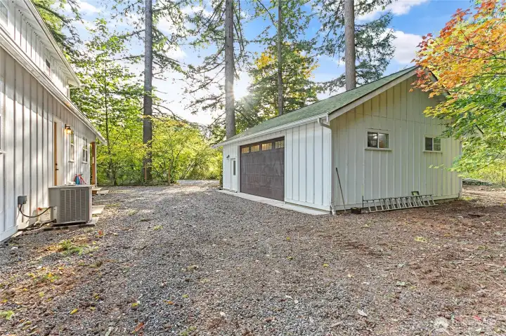 Another view of garage & driveway