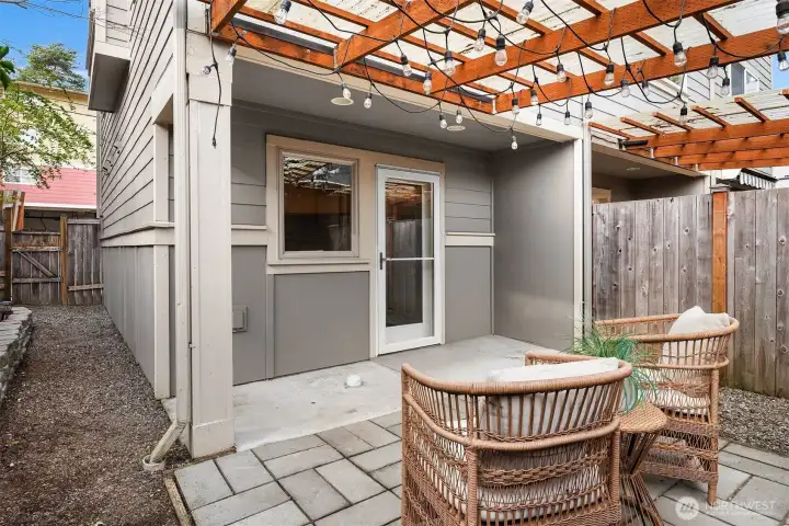 Fully enclosed patio offering a safe outdoor space for pets.