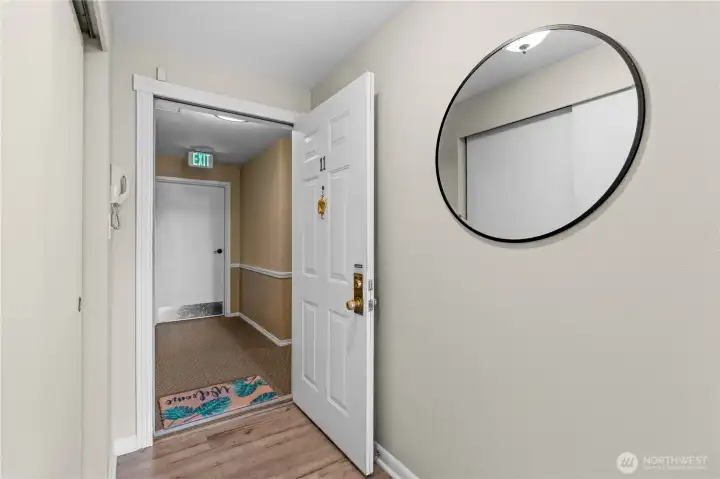 Big, wide entryway also has huge, deep closet space!