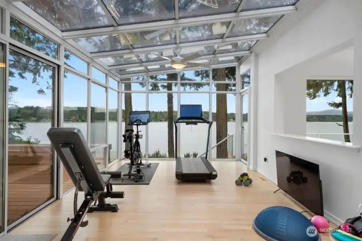 Sunroom is perfect for flex space, tons of natural light