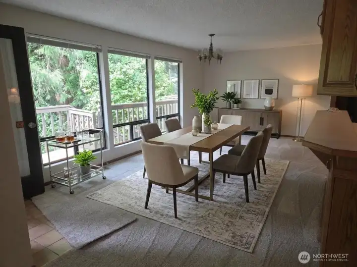 Virtually Staged Dining Room
