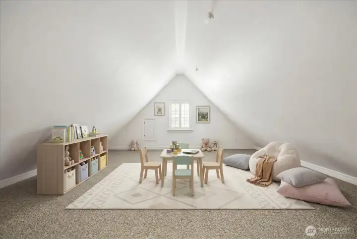 Virtually Staged - Idea for use of room above garage.