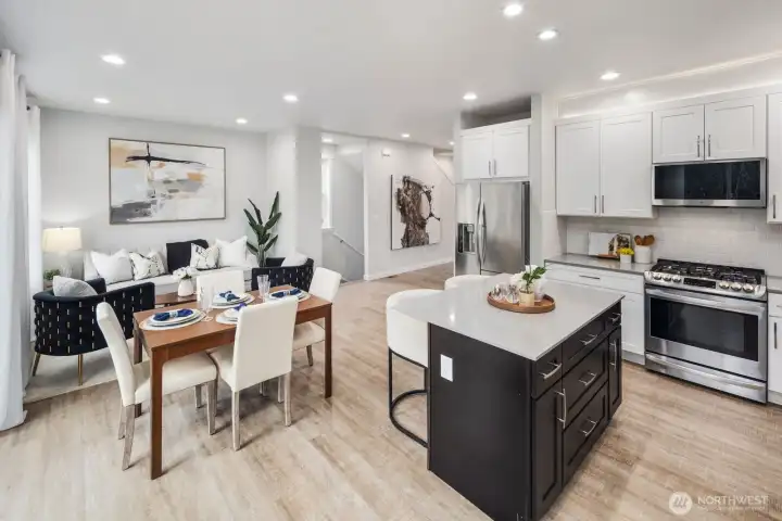 Open layout is great for entertaining