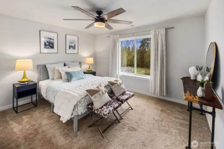 Primary bedroom on second floor