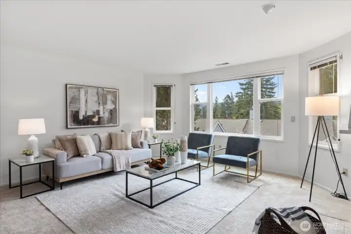 Living Room lets in lots of natural light