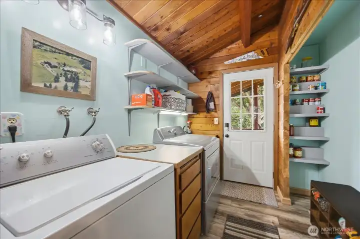Generous laundry room with added storage Generous laundry room with added storage