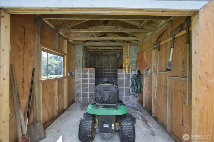 Inside shot of the separate storage shed Inside shot of the separate storage shed
