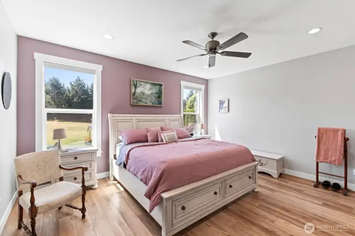 Primary bedroom off of the main living area
