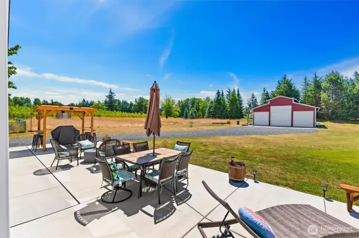 Plenty of room for entertaining and gardening. Upgraded landscaping with metal-edged flower beds and irrigation.