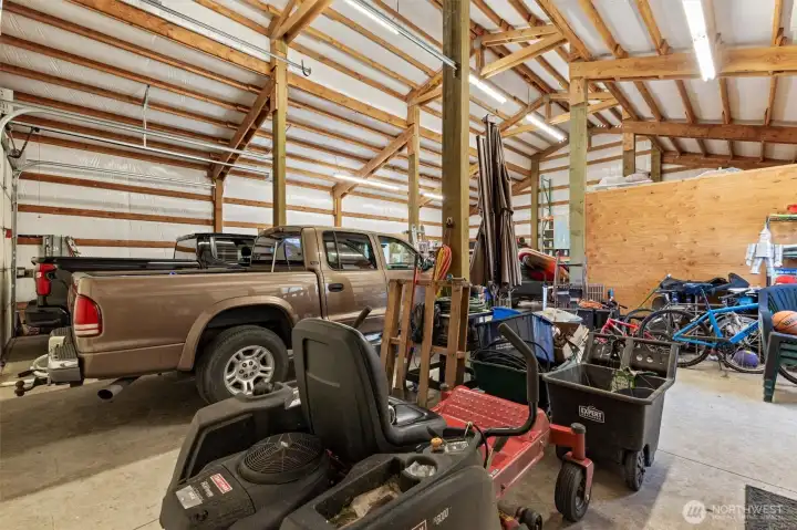 Insulated shop with power and water access.