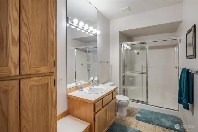 Lower Guest Bathroom is Perfect for Showering after a day in the Lake~