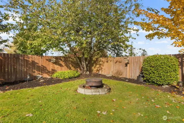 Perfect place to enjoy the outdoors around this great firepit.