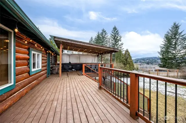 Whether you're rocking in a chair with a good book or watching the sunset, this space adds to the cabin’s undeniable charm.