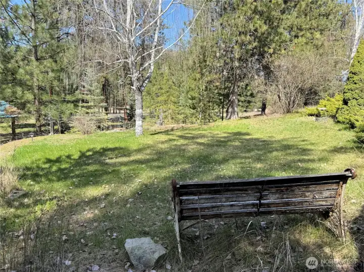 View of terraced yard