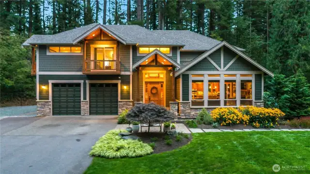 Looking for peace and serenity? True Northwest living with this lodge-inspired Craftsman home.