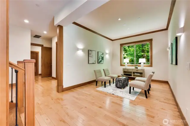 Downstair bonus room can be an additional living or work area.