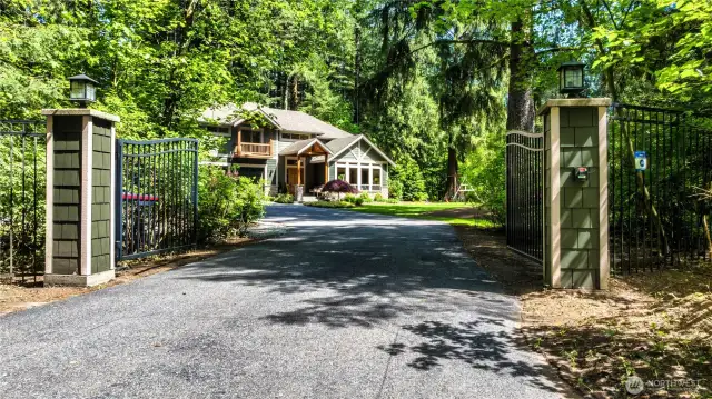 A very special home with a gated entry.