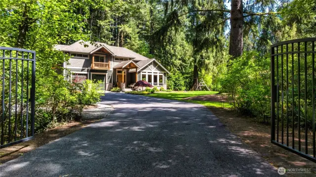 Park-like grounds surround this home.