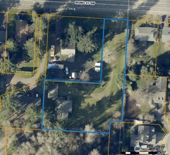 Map of property at #1003 Irving st