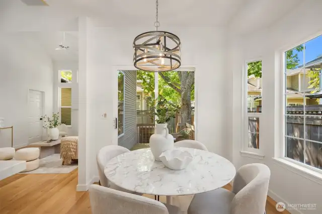 Enjoy a bite to eat in the beautiful dining room, perfectly designed with great flow for entertaining and hosting guests in style.