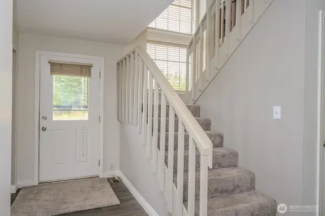 Formal entrance & second floor access.
