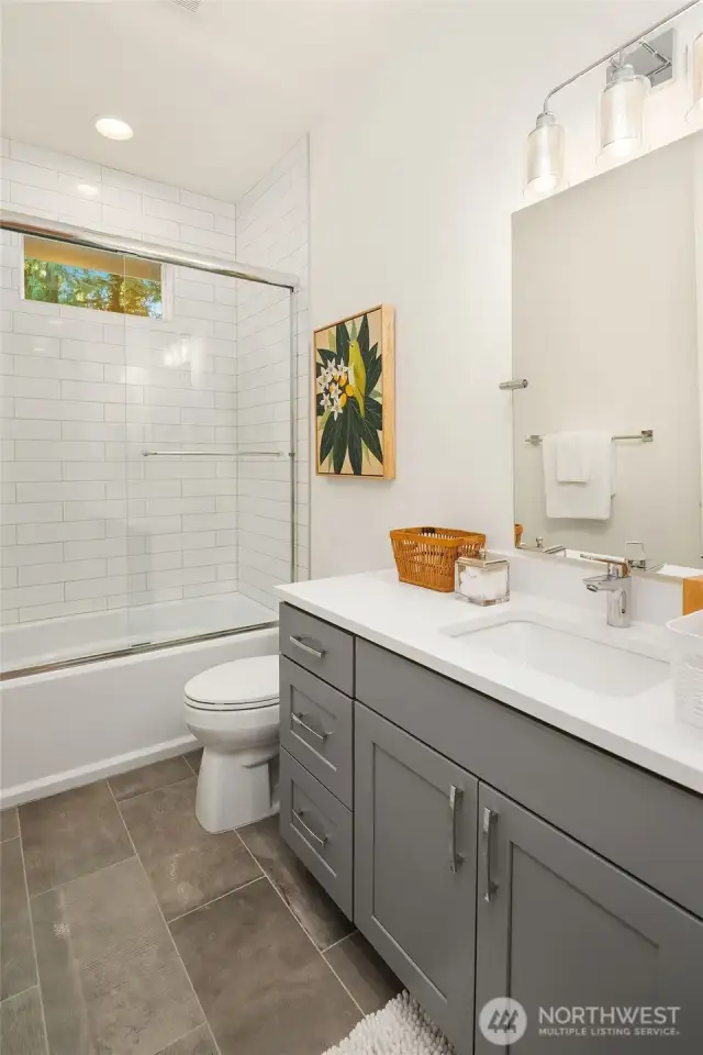 Thoughtfully placed full guest bath on the main floor