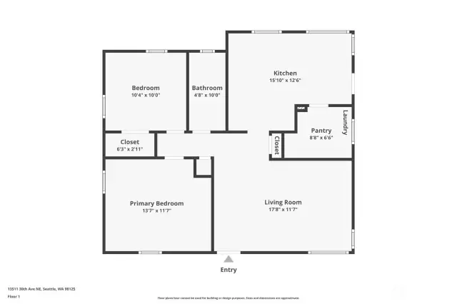 Nice floor plan with central hall. No wasted space!