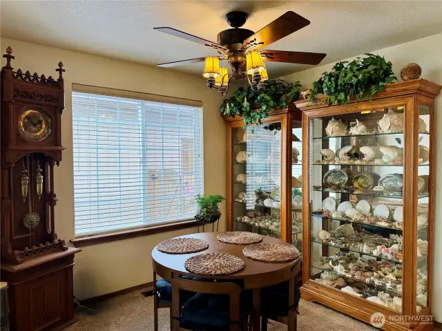 Enjoy many meals entertaining in the dining room
