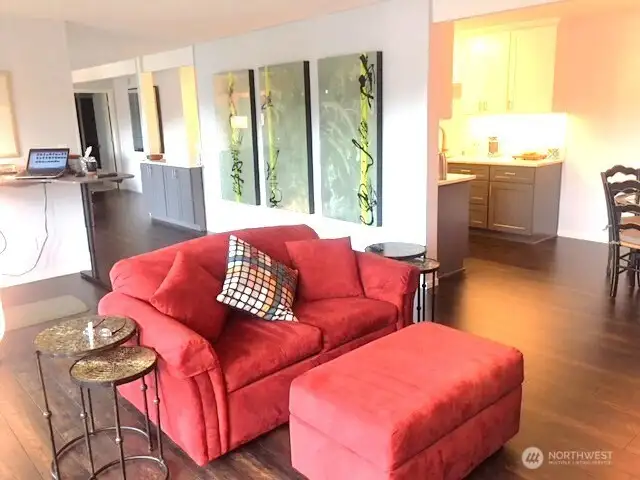 One of the two living room areas