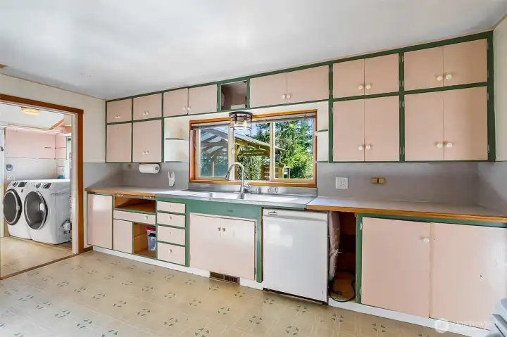 Spacious kitchen with lots of natural light