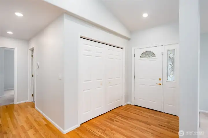 Your entry way has a nice large entry closet