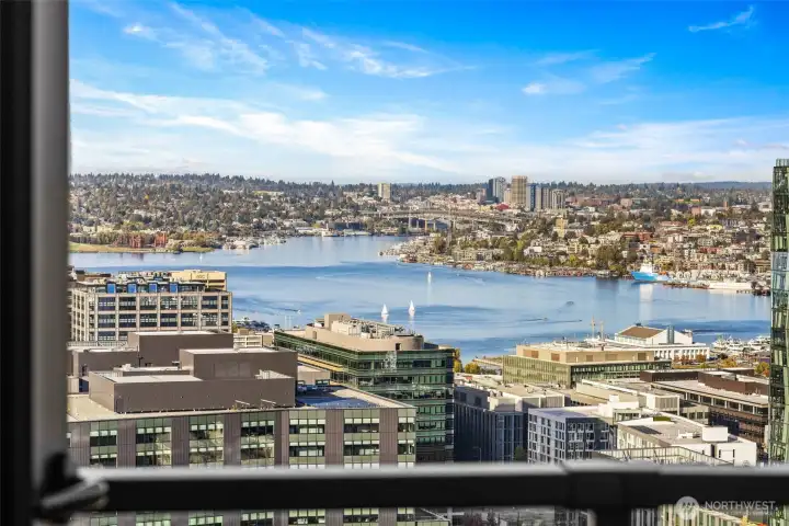 View of Lake Union from #2502 terrace