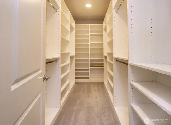 Custom walk in closet off Primary suite