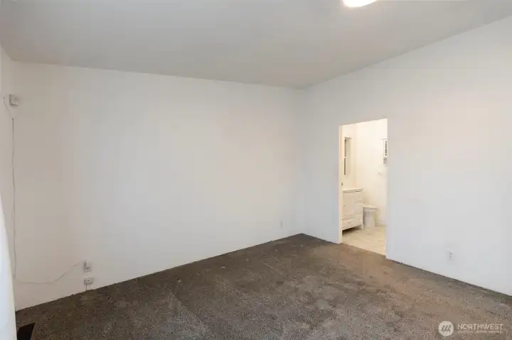 Master bedroom with master bathroom