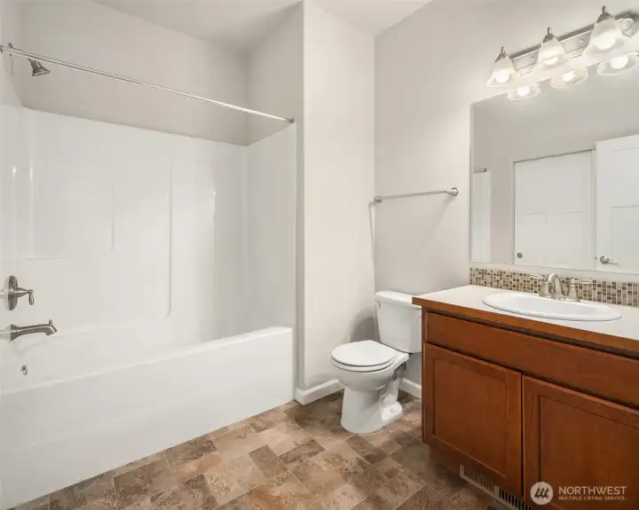 3 baths, 3 showers throughout the home.