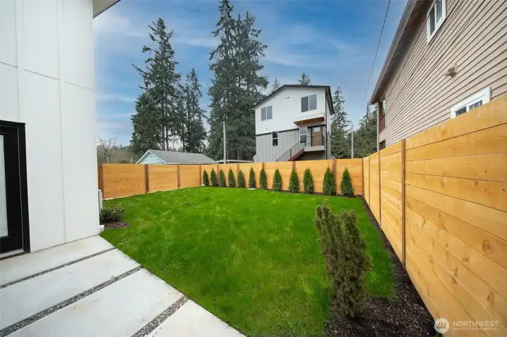 Fully Fenced Backyard