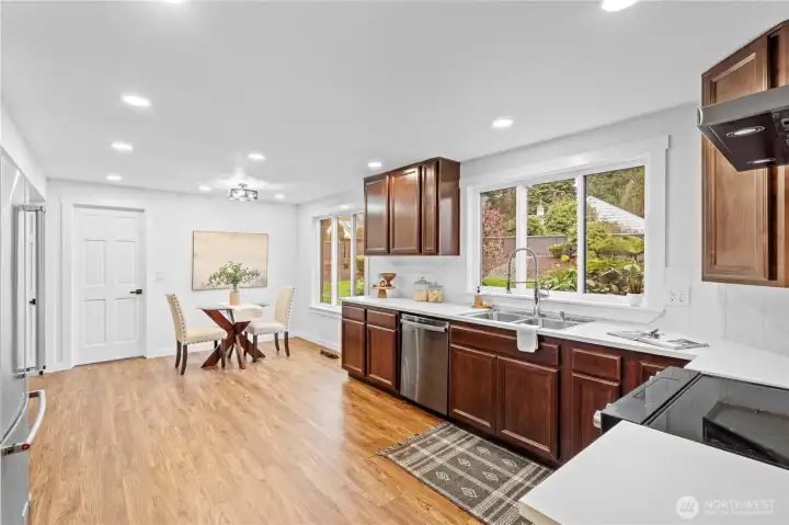 Who would mind washing the dishes when you overlook your park like yard?