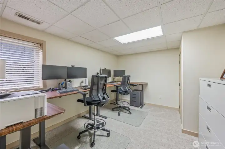 One of two downstairs guest bedrooms