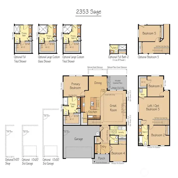 Structural Options for Sage - ask about selections made for this home