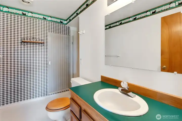 Lower level bath