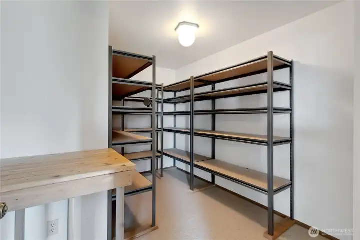 Enjoy this storage room - great for pantry stores too!