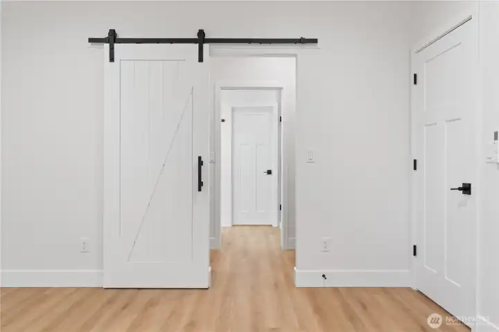 barndoor entry to walk in closet